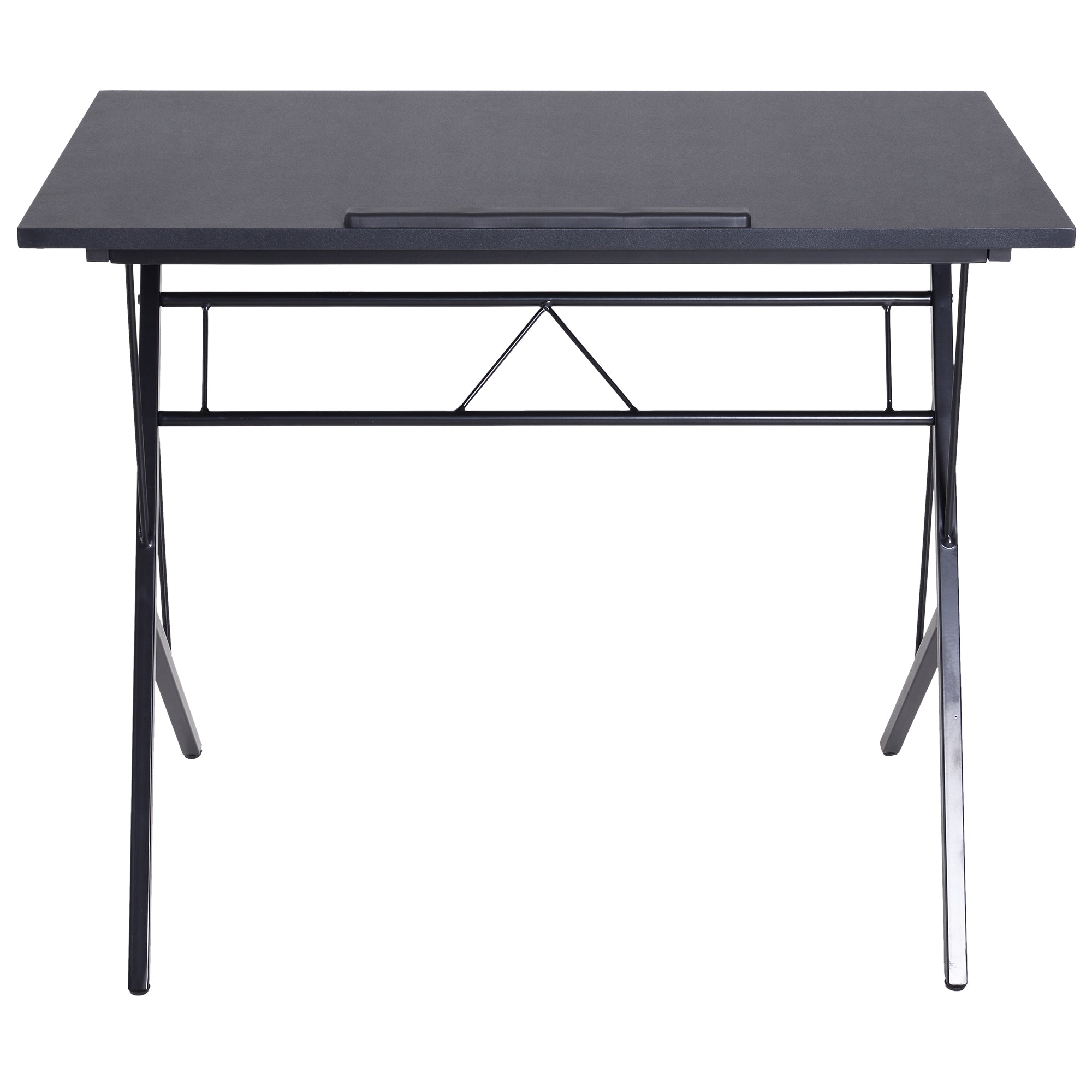 Vinsetto Computer Desk Writing Workstation Art Drawing Drafting Board Craft Table Tiltable Tabletop Adjustable Height Black 90L x 50W x 76