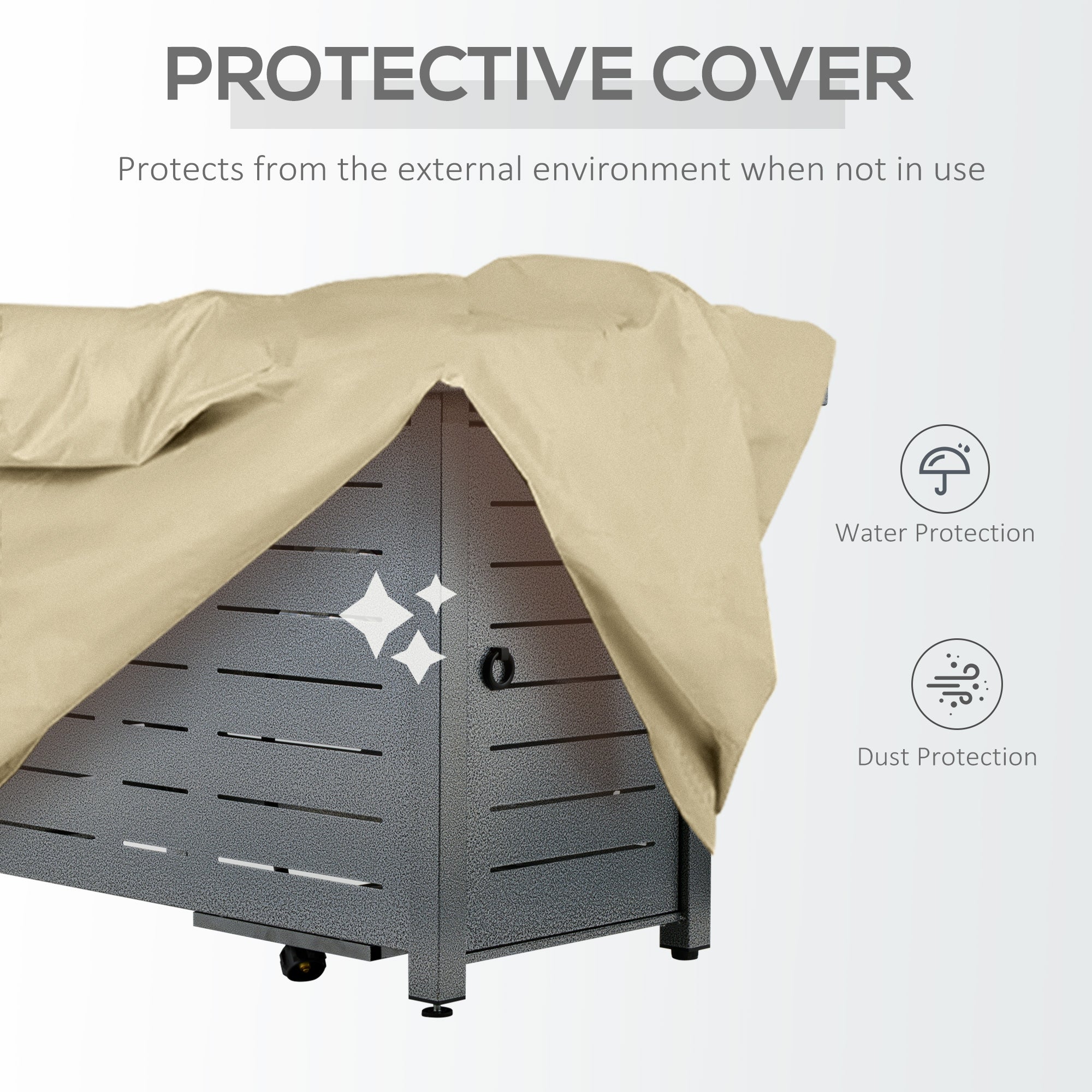 Kozy Propane Gas Fire Pit Table, 50000BTU Smokeless Firepit Outdoor Patio Heater with Protective Cover, Lava Rocks and Lid, 107cm x 51cm x 63cm, Silver Grey