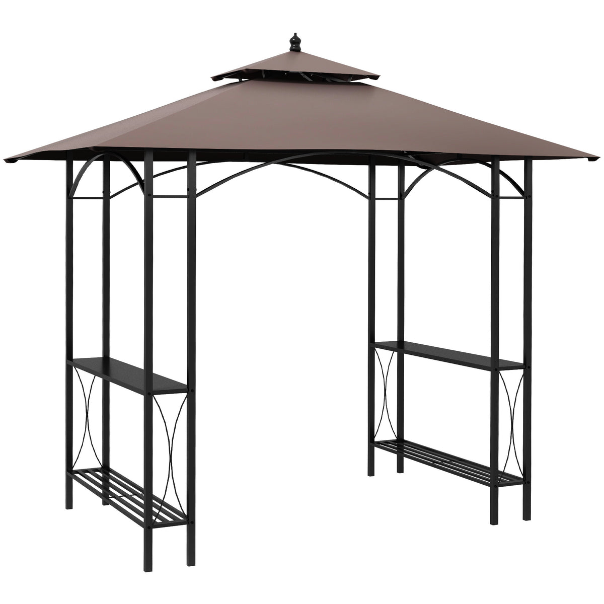 Kozy 2.5 x 1.5m BBQ Tent Canopy Patio Outdoor Awning Gazebo Party Sun Shelter - Coffee