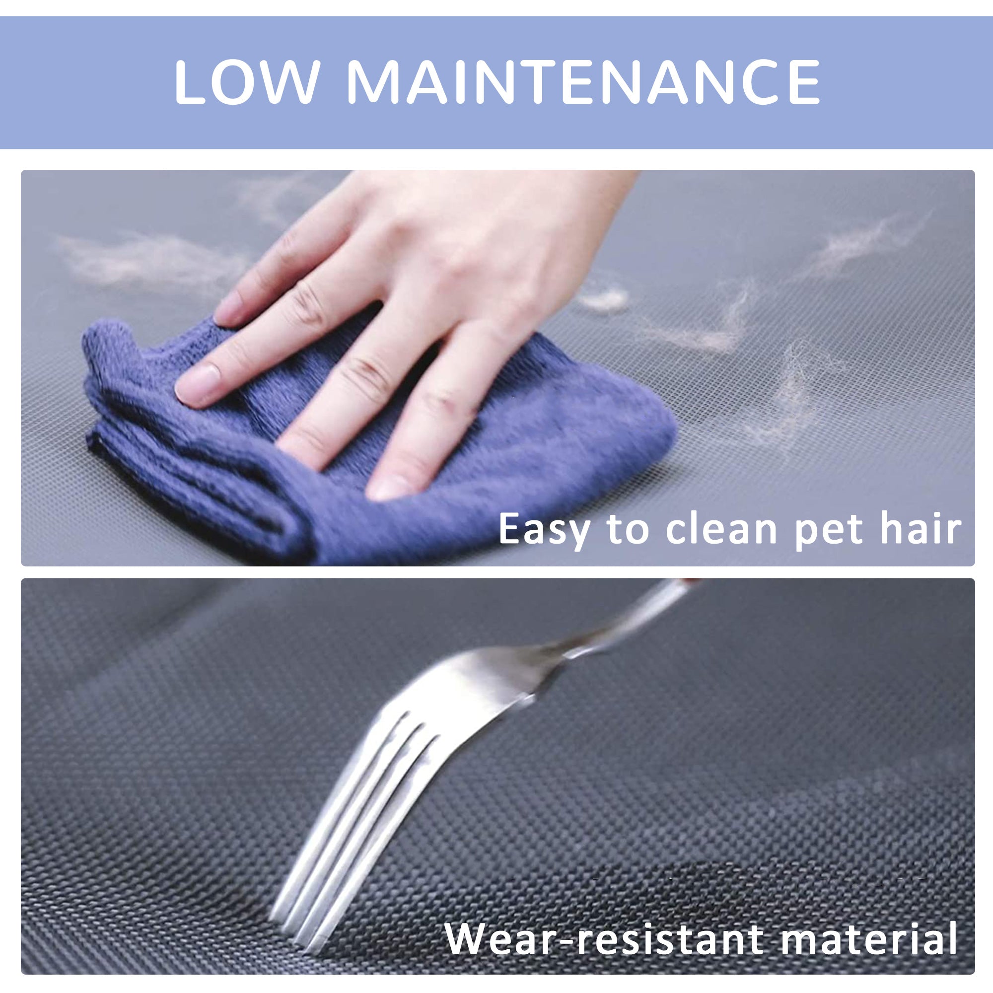 Kozy Raised Dog Bed Cat Elevated Lifted Puppy Pet Elevated Cot Portable Camping Basket – Blue (Large)