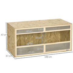 PawHut Reptile Terrarium Vivarium, Climbing Pet Containers, Reptile Habitat w/ Transparent Sliding Doors, Breathable Mesh for Lizards Frogs | Aosom UK