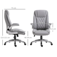 Vinsetto High Back Executive Office Chair Home Swivel PU Leather Ergonomic Chair, with Flip