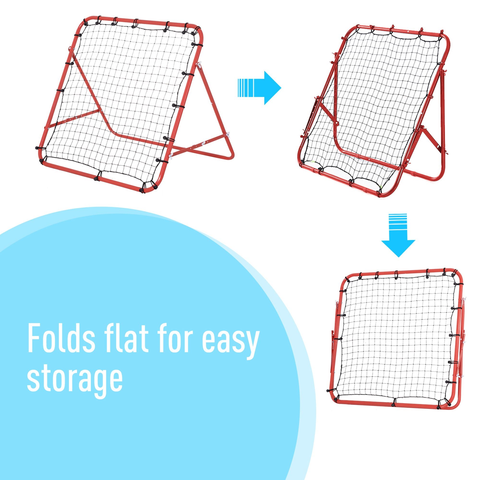 HOMCOM Rebounder Net W/PE Mesh Metal Tube, 96W x 80D x 96Hcm