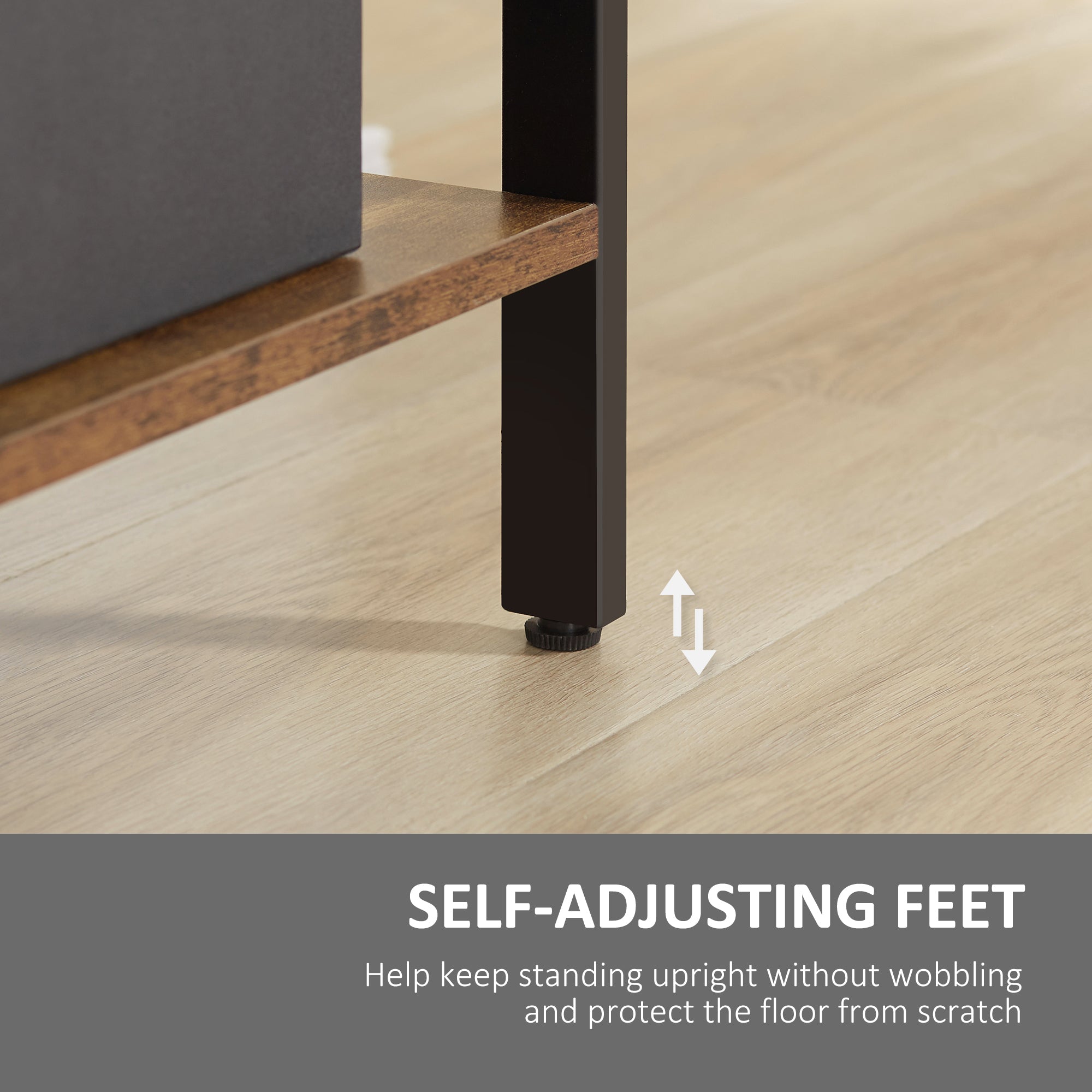 Kozy Industrial Storage Unit, 5 Tiers Bookcase with Open Compartments for Office Living Room, Bedroom, Rustic Brown and Black