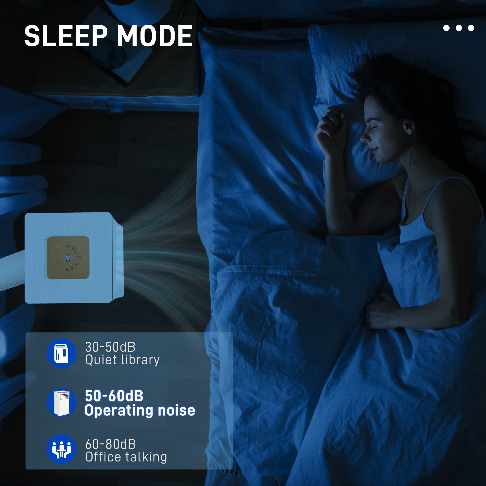 Kozy 9000 BTU Air Conditioning Unit, 3-in-1 Portable Air Conditioner, Dehumidifier, Cooling Fan with Remote, LED Display, 2 Speeds, 24H Timer, Window Venting Kit, 28m²