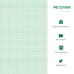 Kozy Mini Greenhouse, Small Plant Grow House for Outdoor with Durable PE Cover, Observation Windows, 180 x 60 x 60 cm, Green