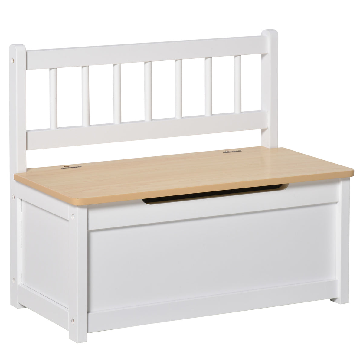 Kozy 2 In 1 Wooden Toy Box, Seat Storage Bench, Storage Chest Cabinet Organiser, with Safety Pneumatic Rod