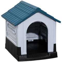 PawHut Dog House Dog Kennel 64.5 x 57 x 66cm with Sturdy Thick PP & Elevated Base for Miniature Dogs, up to 4kg and 36cm in Body Length | Aosom UK