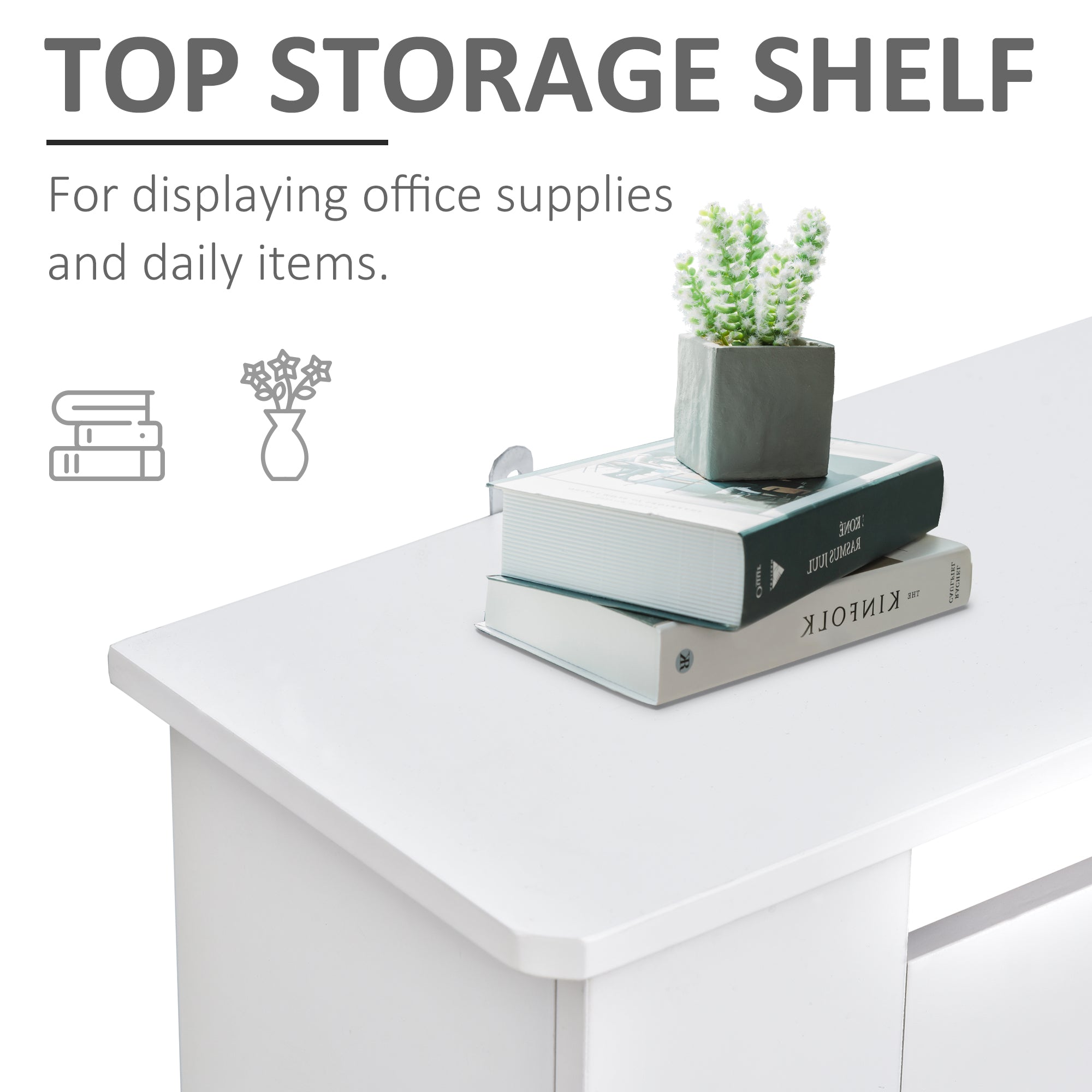 Kozy Slatted Radiator Cover Painted Cabinet MDF Lined Grill in White (78L x 19W x 81H cm)