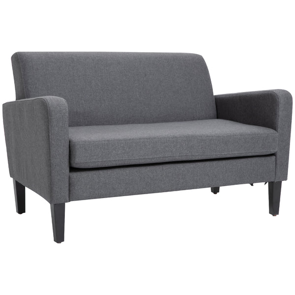 Modern-Curved 2-Seat Sofa Loveseat w/ Thick Cushion Legs Foot Pads Single Compact Home Furniture