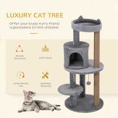 PawHut Deluxe Cat Tree with 3