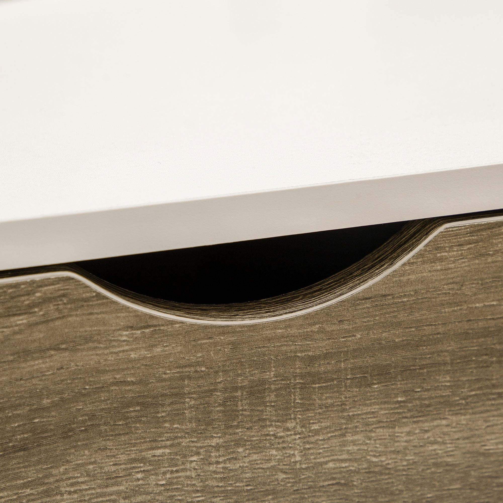 Kozy Coffee Table, Modern Tea Table with Open Storage Shelves, Two Drawers and Solid Wood Legs, Coffee Tables for Living Room, Bed Room, White