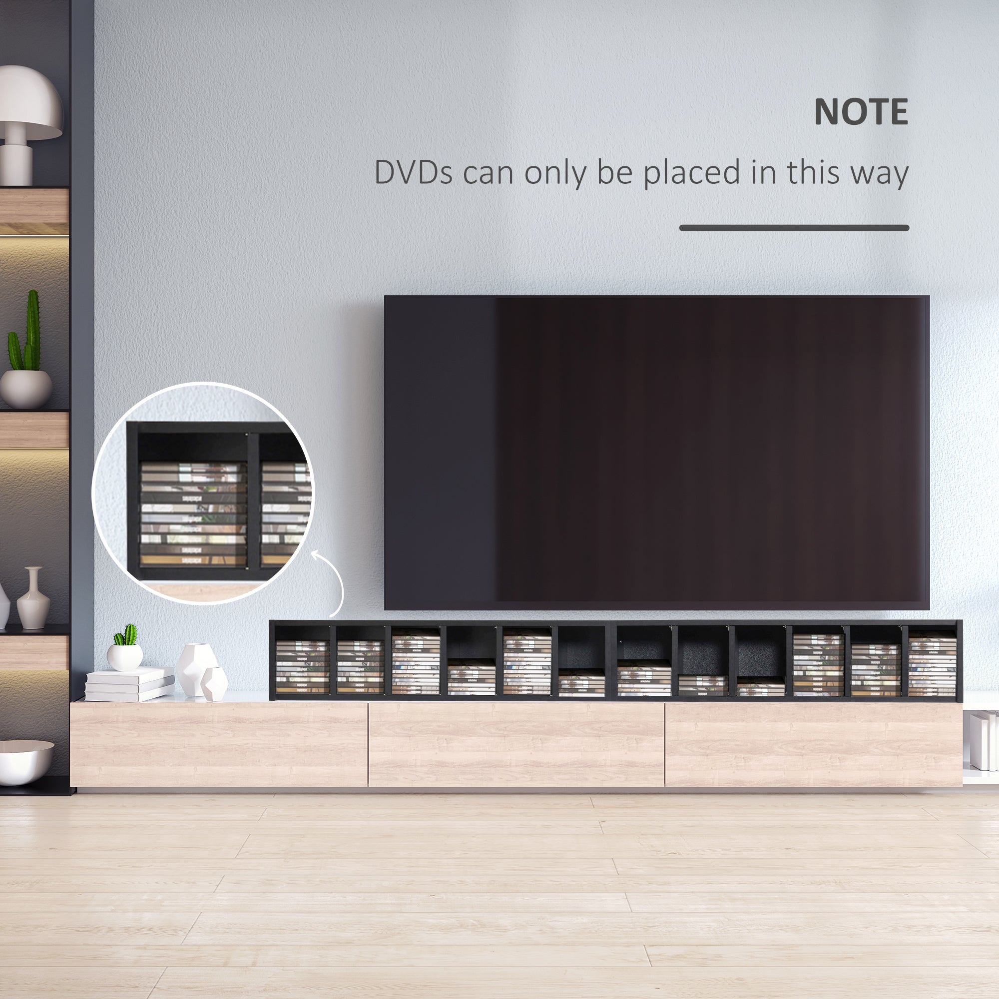 Kozy 204 CD Media Display Shelf Unit Set of 2 Blu-Ray Tower Rack w/ Adjustable Shelves Bookcase Storage Organiser, Black