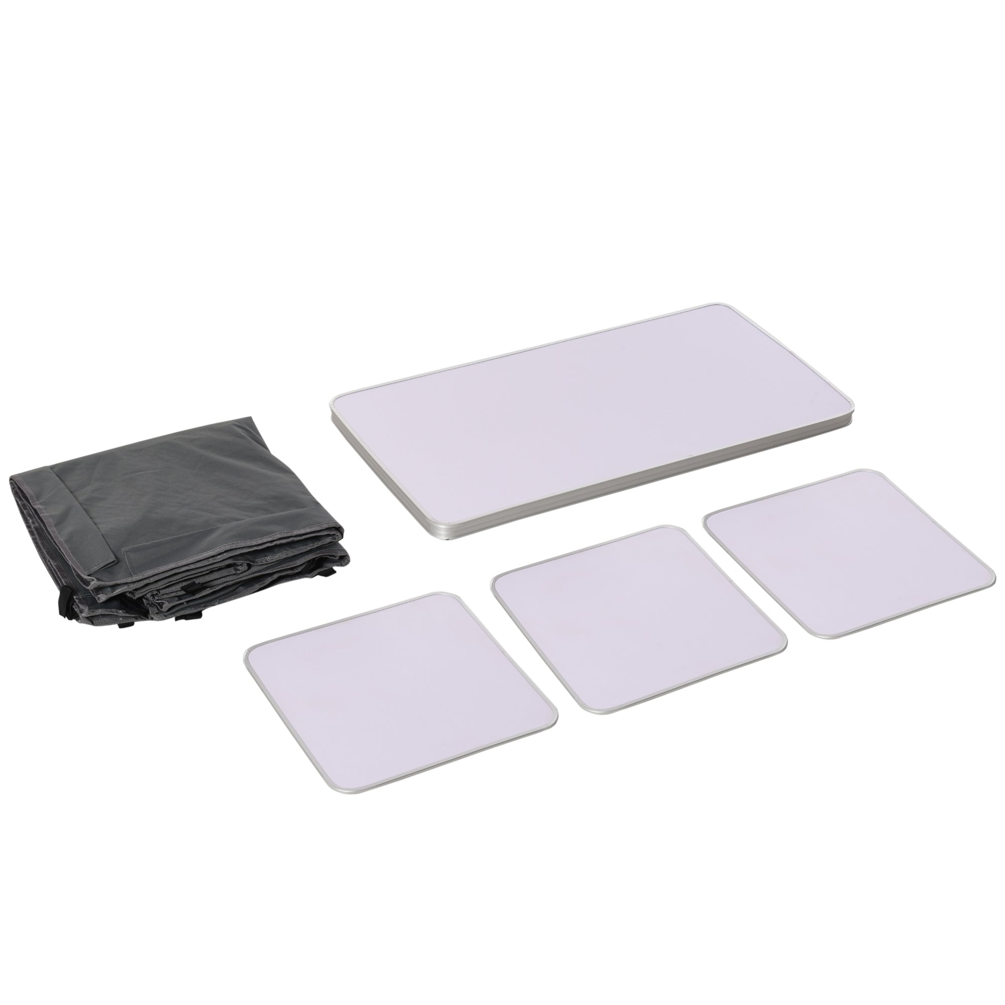 Kozy Aluminum Camping Cupboard, Camping Kitchen Station Cook Table with 3-Shelf, Storage Organiser for BBQ Party Picnic