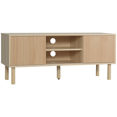 Kozy Sliding Door TV Cabinet Stand - Oak Wood-Effect