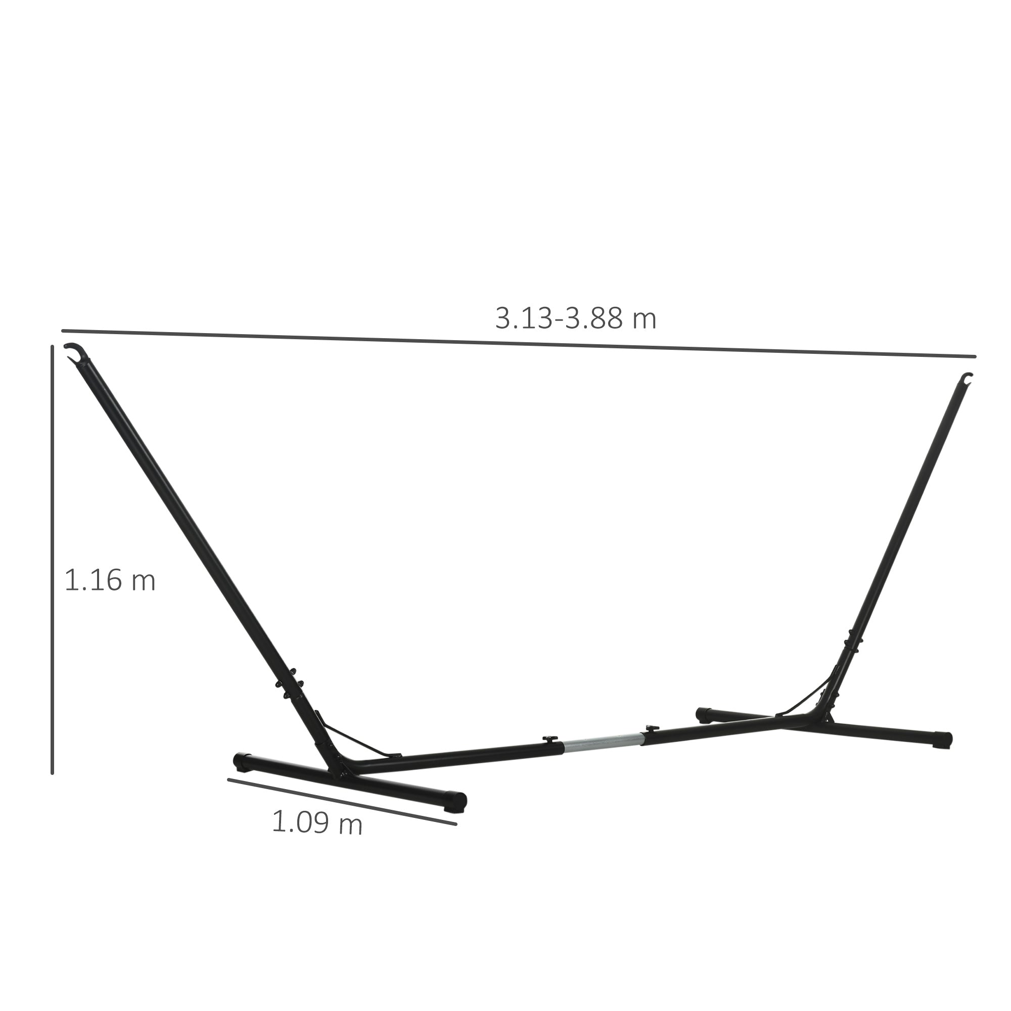 Kozy 3.1–3.8m Adjustable Universal Hammock Stand Metal Frame Garden Camping Picnic Outdoor Patio Replacement – Stand Only