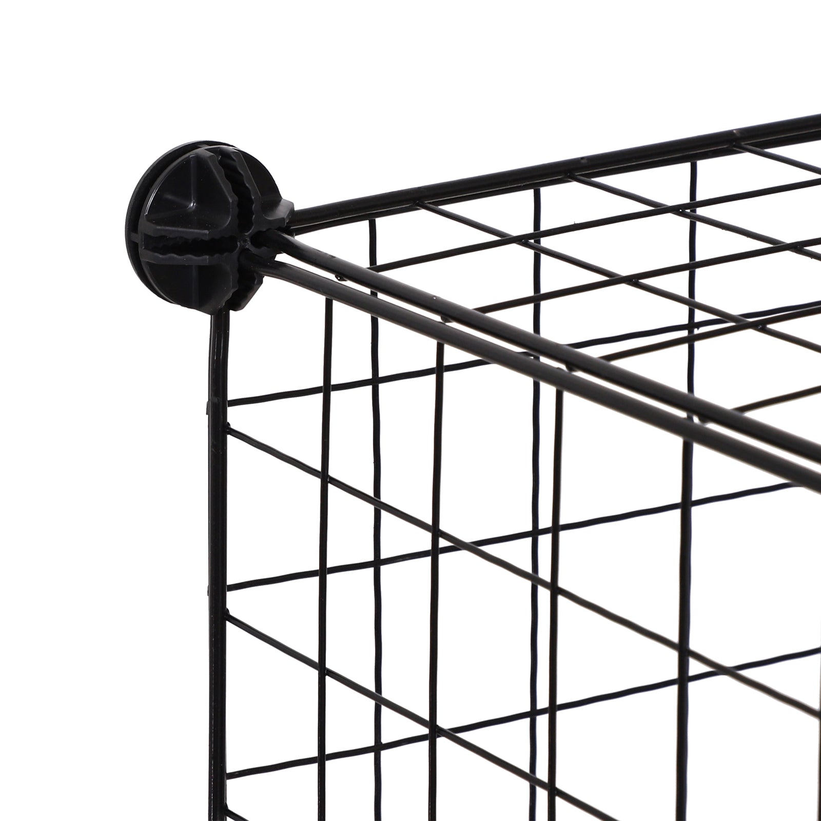Kozy DIY 6 Cube Metal Wire Rack Interlocking Storage Cabinet Living Room Organiser Display Shelves Black