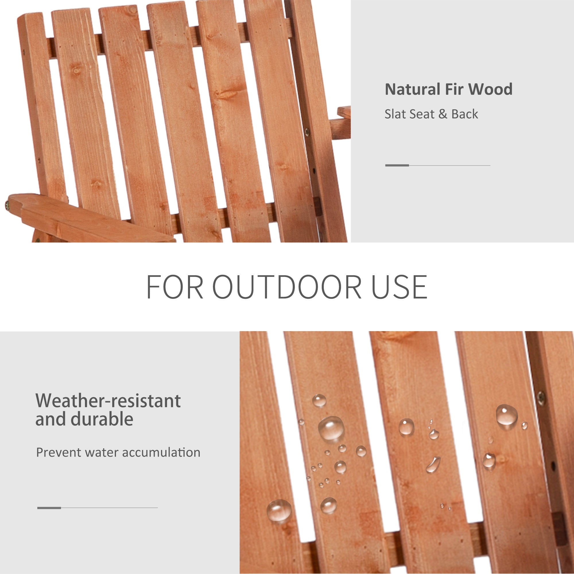 Kozy 2-Seater Fir Wood Bench w/ Centre Table