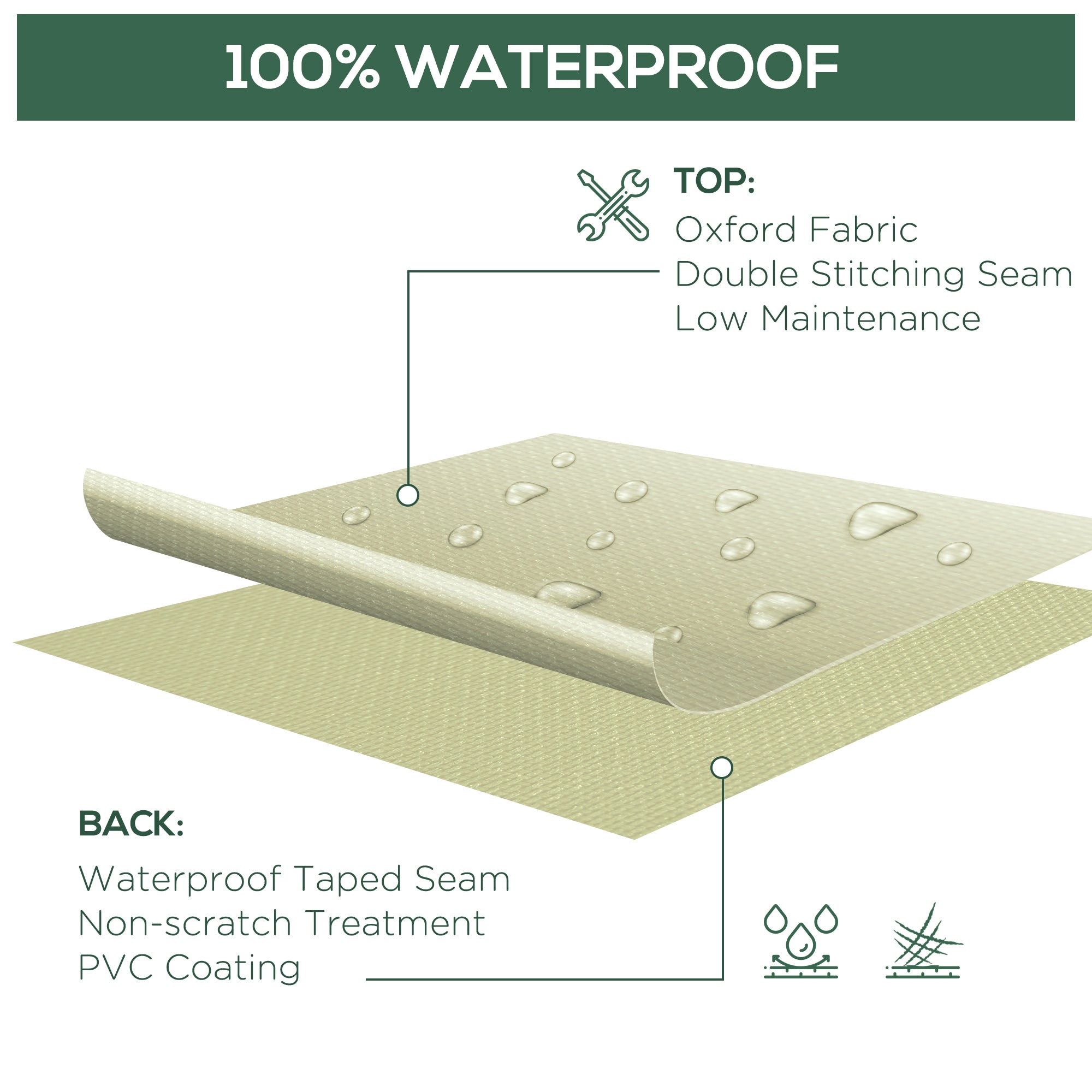 Kozy 600D Oxford Cloth Waterproof Furniture Cover Wicker Chairs Garden Patio Rattan Seat Outdoor Protector L70*W90*H115cm