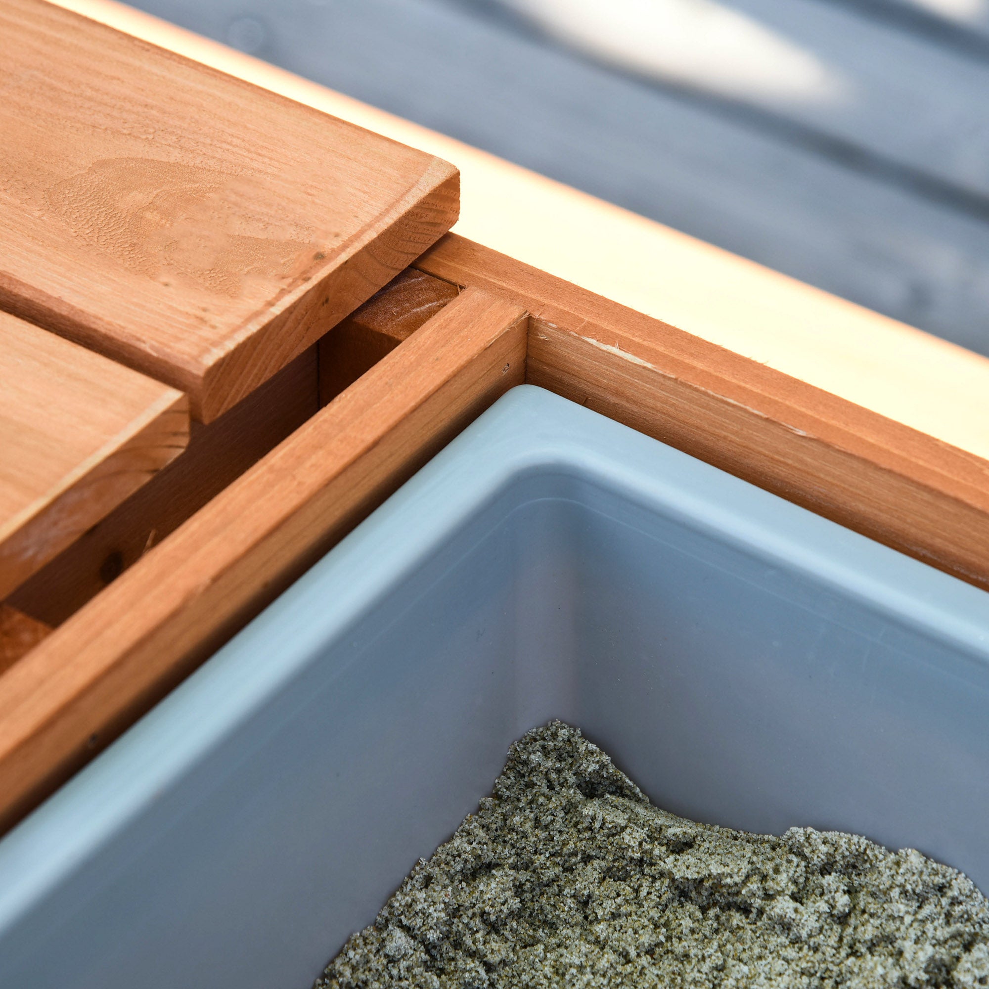 Kozy Kids Picnic Table with Benches, Wooden Sand and Water Table, Adjustable Parasol, Storage Bins, for Kids 3-6 Years, Brown