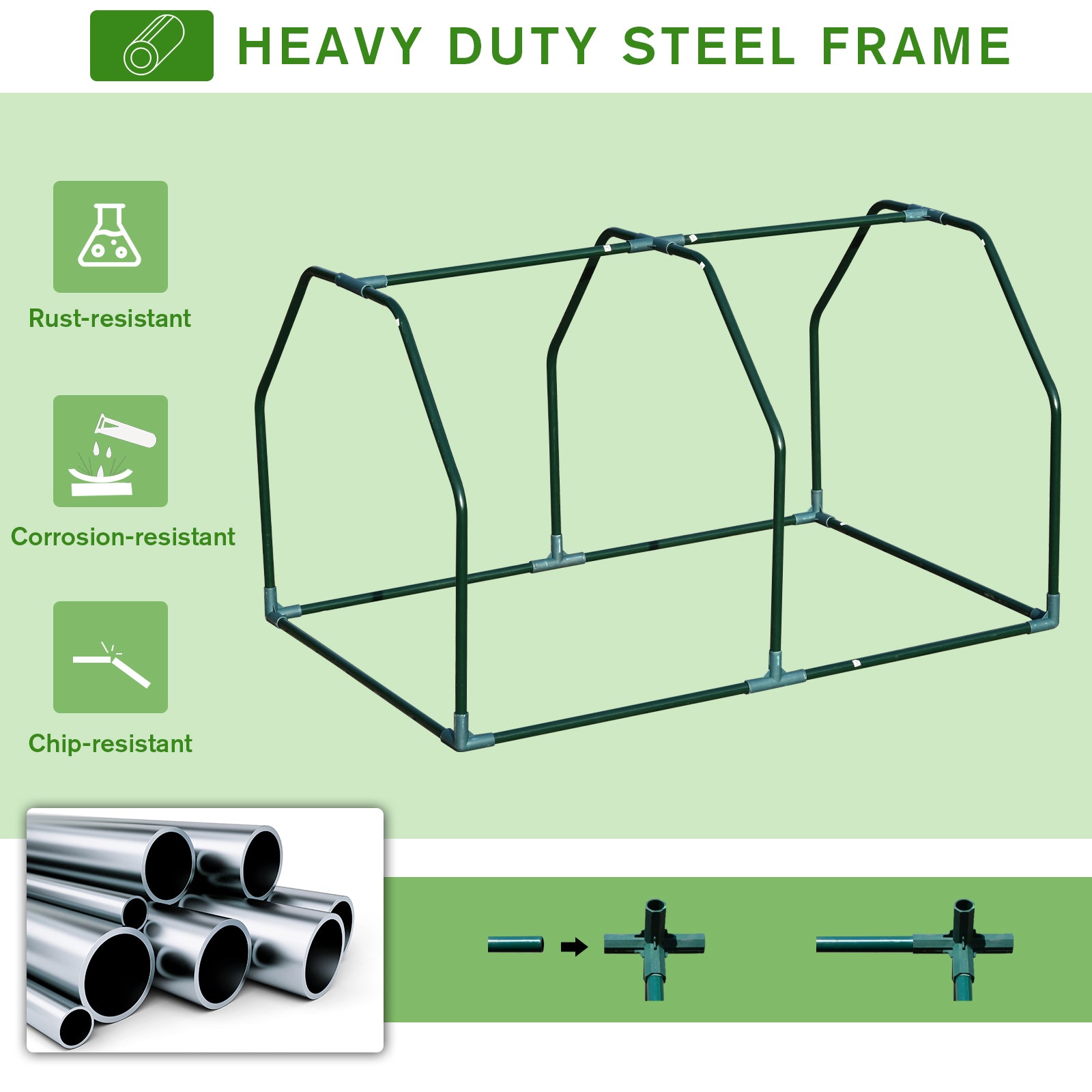 Outsunny Mini Greenhouse Portable Garden Greenhouse Metal Frame Grow House with PVC Cover, Middle Zip Fastening, 99 x 71 x 60 cm, White