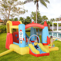 Kozy Bounce Castle Inflatable Trampoline Slide Pool Rocket Design 3.4 x 2.8 x 1.85m