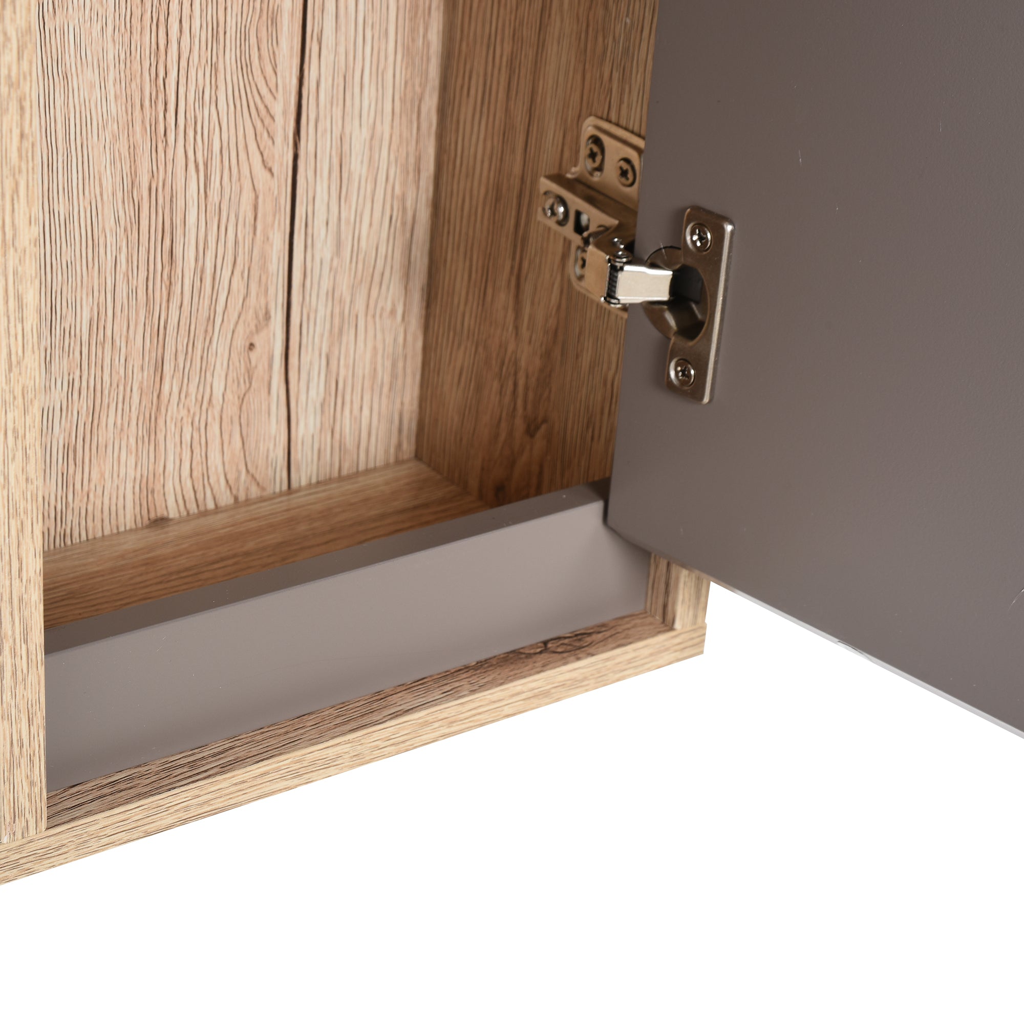 Kozy Bathroom Mirror Cabinet, Wall-Mounted Bathroom Cabinet with Mirror and Adjustable Inner Shelf,  57L x 14.2W x49.2H cm