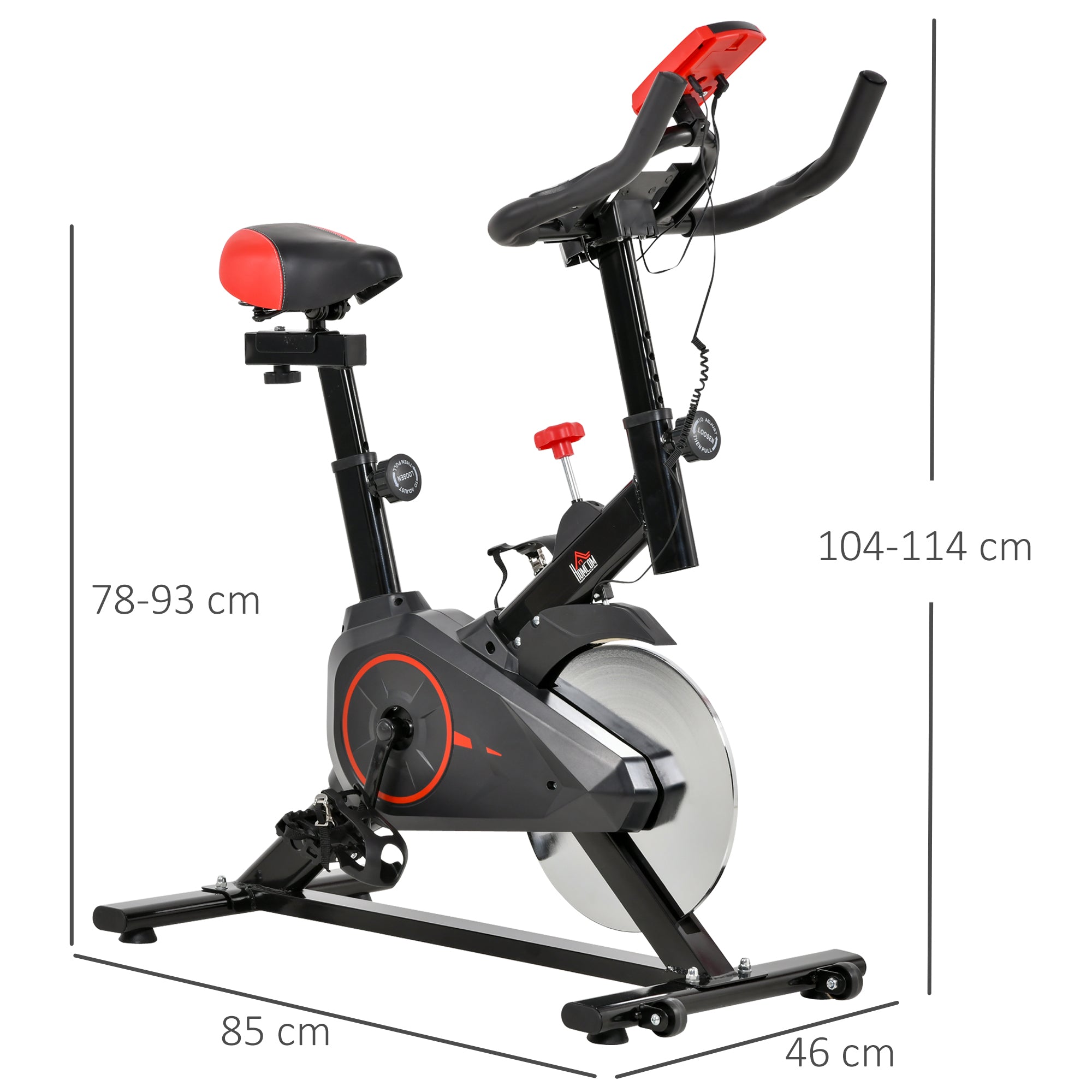 Kozy Indoor Upright Exercise Bike Machine, with Adjustable Seat, Resistance, Handlebar, LCD Display