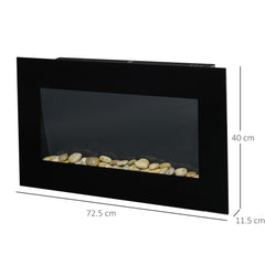 Kozy - 1000W/2000W Electric Wall Fireplace w/ LED Flame Effect Timer Remote Sleek Stylish Safe Home Heating 20-25㎡