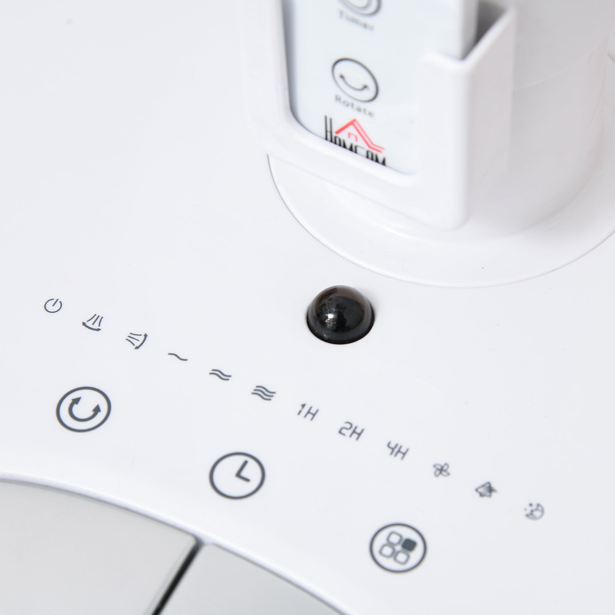 Kozy 9'' Air Circulator Fan 3 Speed 3 Mode, 70° Oscillation 90° Vertical Tilt, Height Adjustable, Remote Controller, for Living Room, Bedroom, Office, Black and White