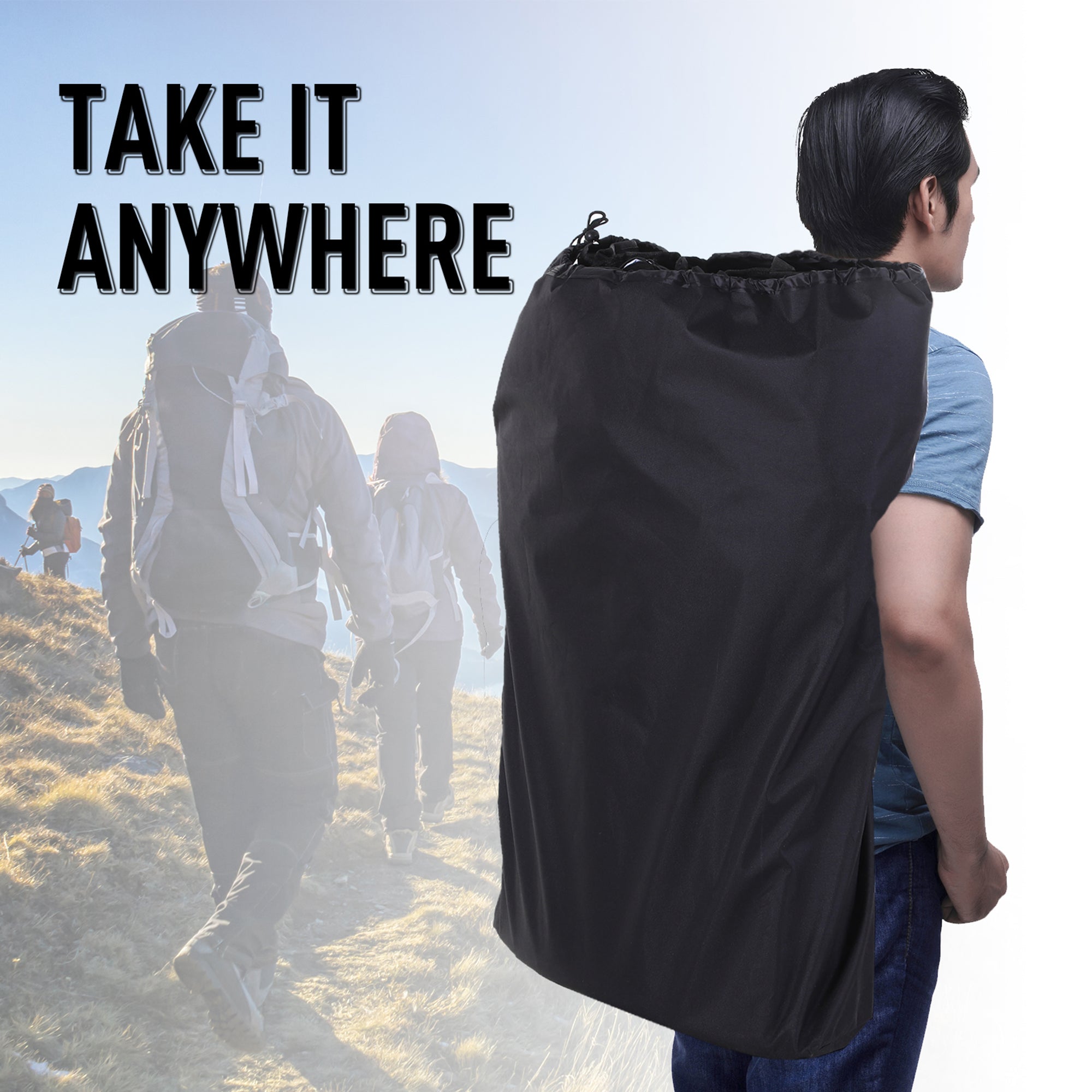 Kozy 6 Seat Folding Sports Bench Portable Sports Team Bench Spectator Chair with Cooler Bag and Carrying Bag for Outdoor Picnic Camping - Black