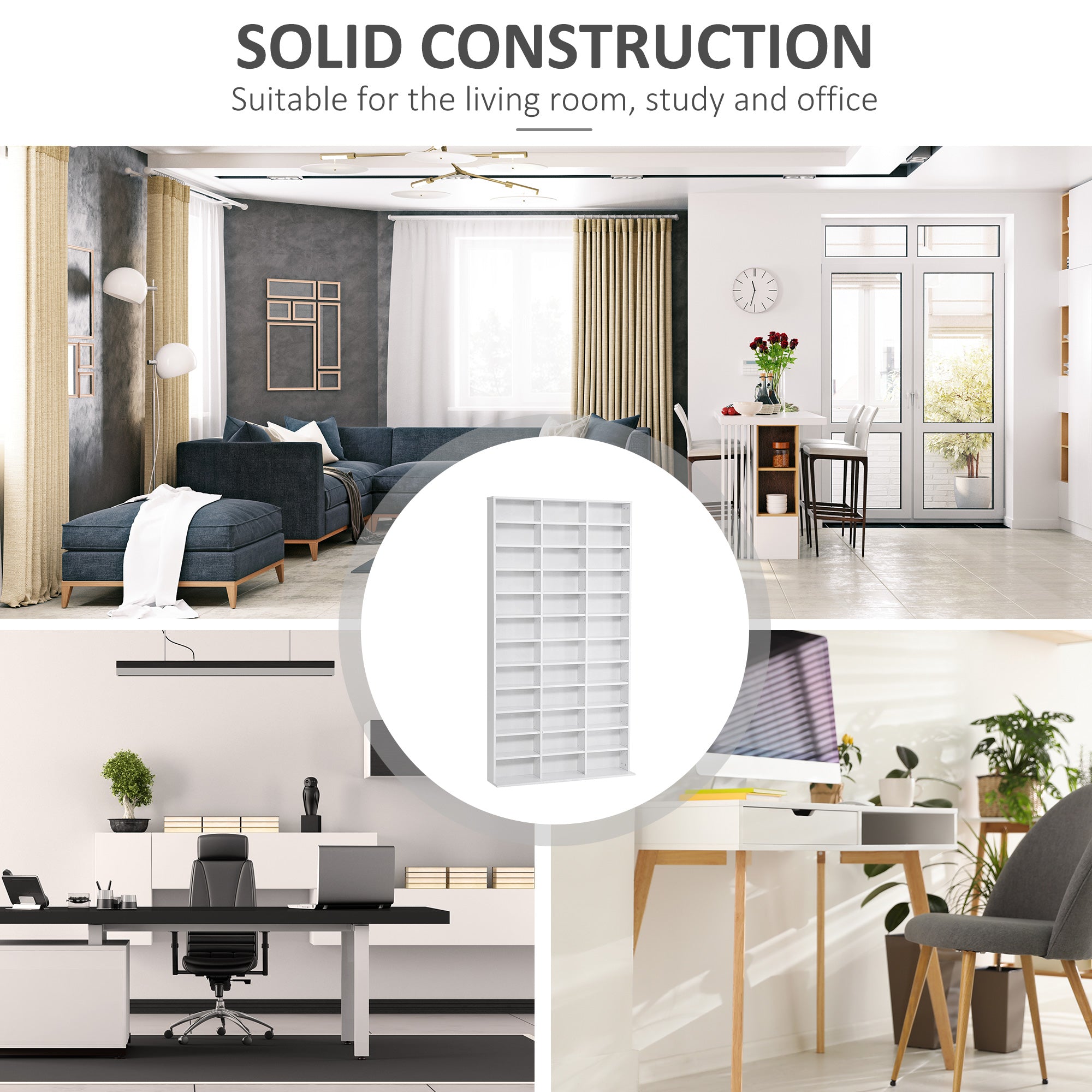 Kozy 33 Adjustable Compartment Storage Unit - White