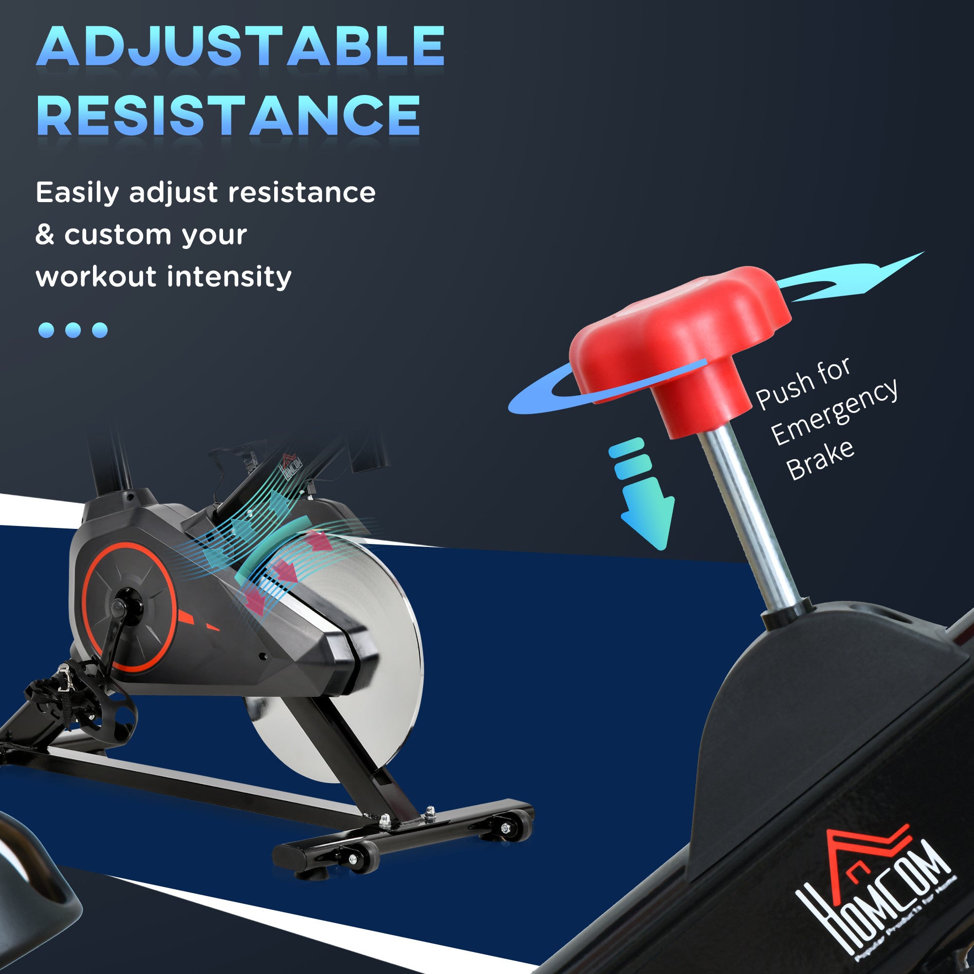 Kozy Indoor Upright Exercise Bike Machine, with Adjustable Seat, Resistance, Handlebar, LCD Display