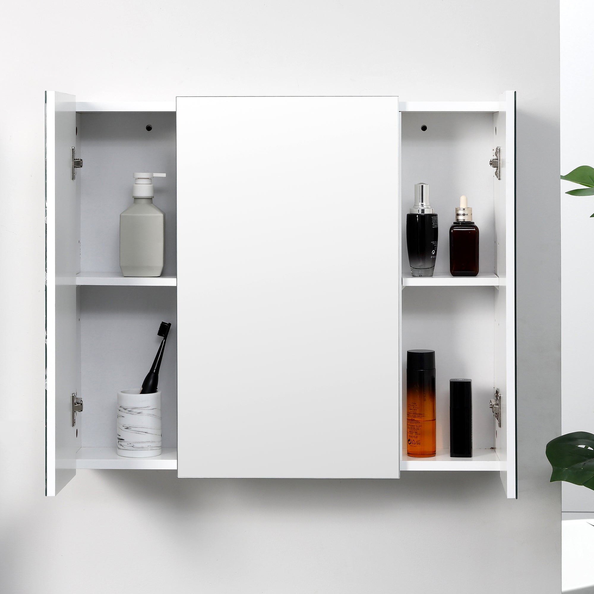 Kozy Wall Mounted Mirror Cabinet - White