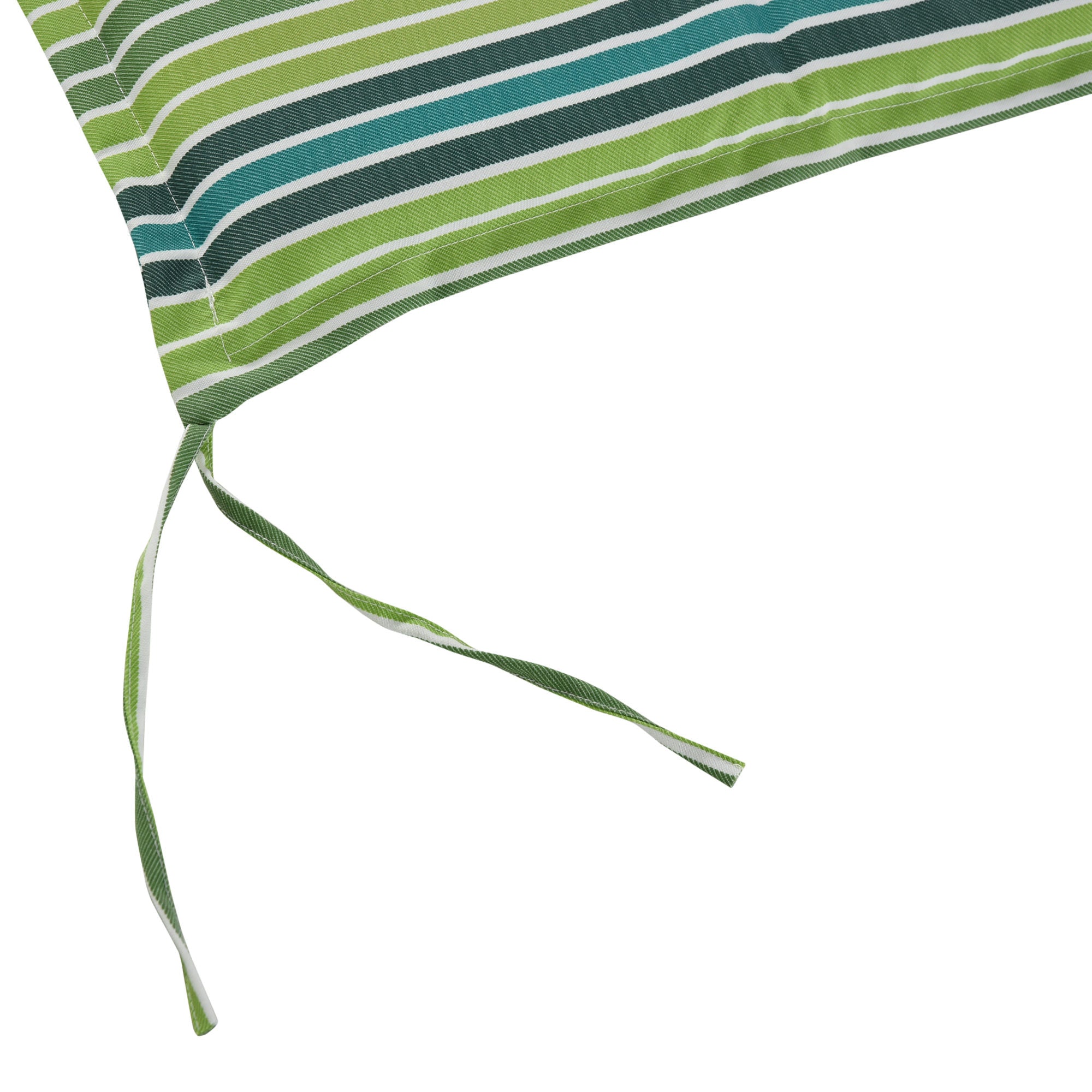 Outsunny Rattan Furniture Cushion Pad Set, Polyester Green Stripes Seat Cushions for Patio Conversation Set, Set of 2.