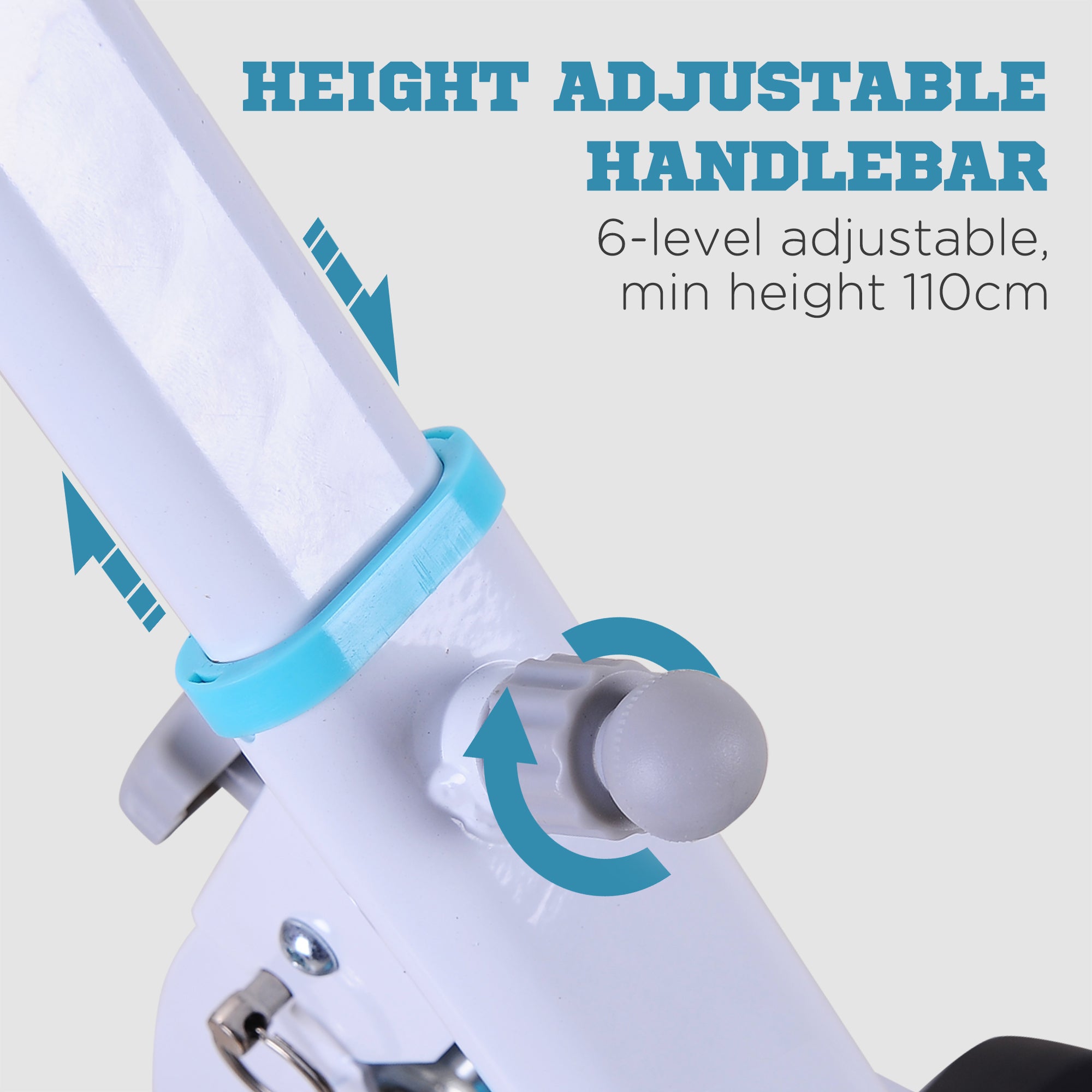 Kozy Stepper w/ Handle Hand Grip Workout Fitness Machine For Fitness Aerobic Exercise Home Gym White