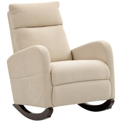 Kozy - Corduroy Rocking Armchair - Beige