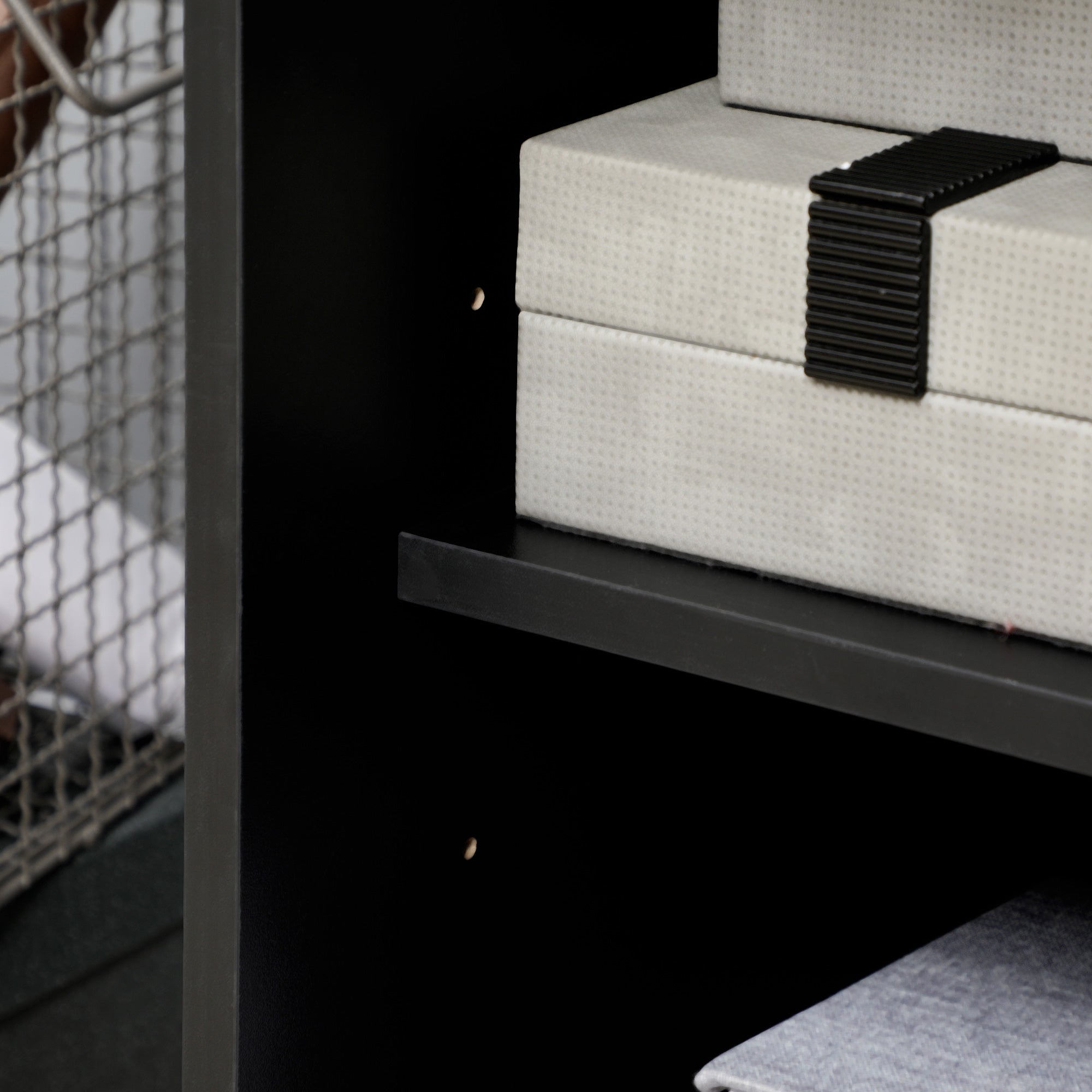 Kozy Rolling Metal Filing Cabinet, Industrial Mobile Storage Cabinet with Adjustable Shelf and Wheels for Home Office Living Room, Black