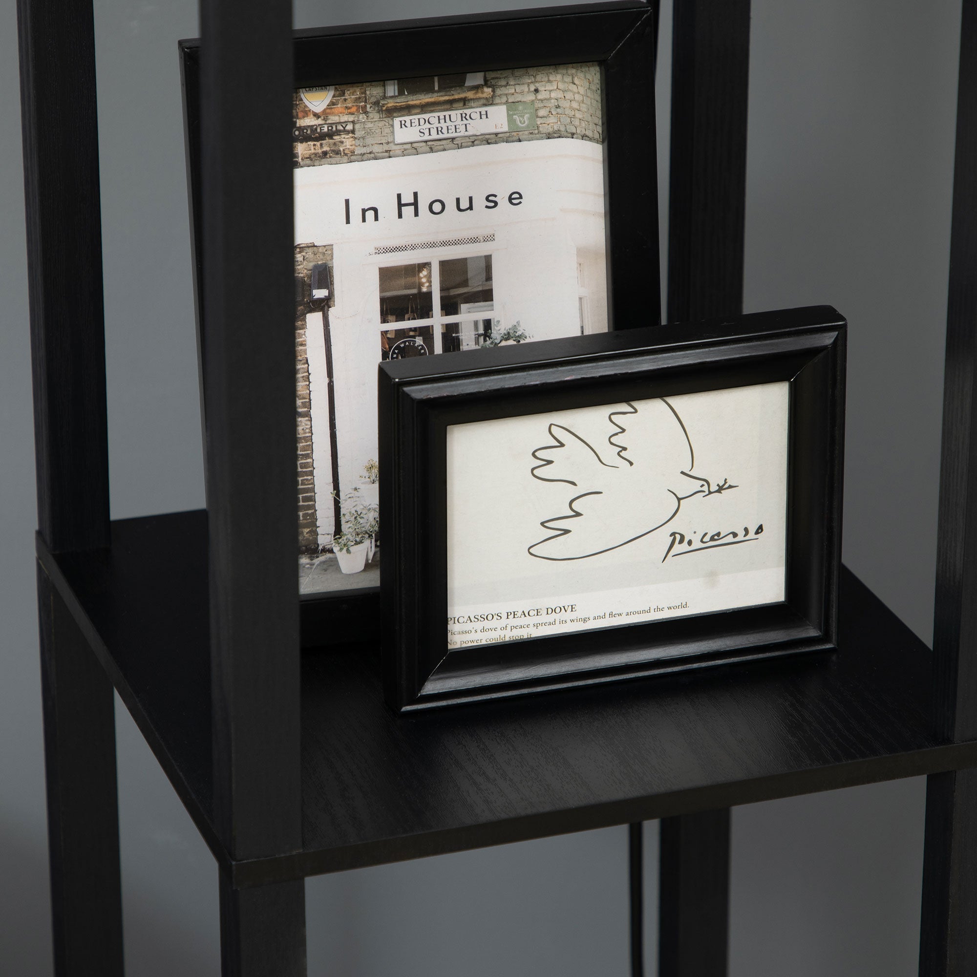 Kozy Floor Lamp with Shelves, Modern Tall Standing Lamps with Fabric Lampshade, Chain Switch and Dual Light for Living Room, Bedroom, Bulb not Included, Black