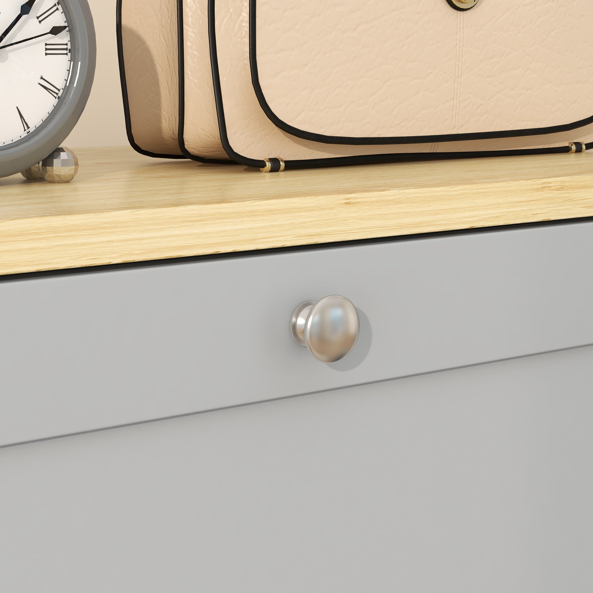 Kozy - Modern Compact Three-Drawer Shoe Storage Cabinet - Grey