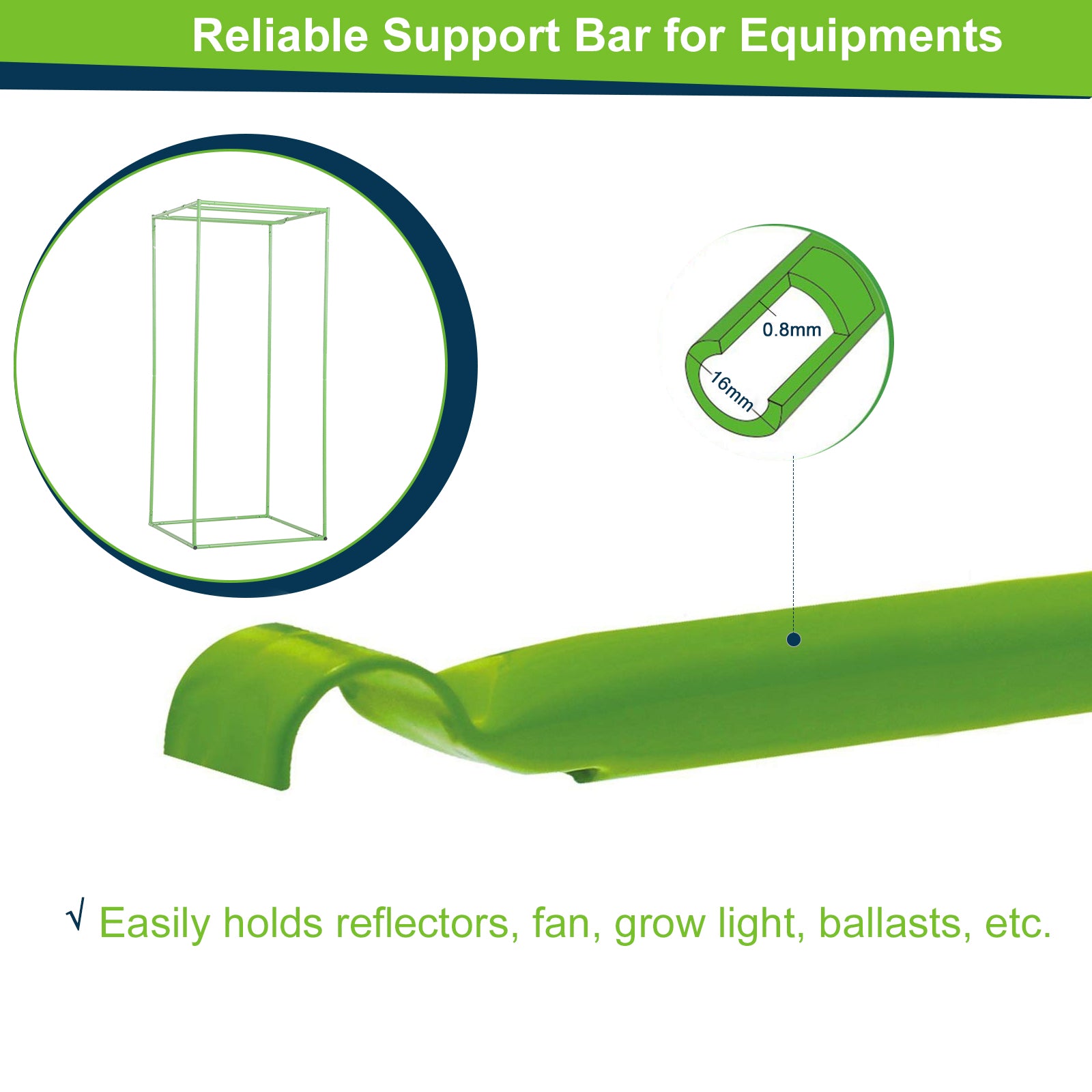 Kozy Grow Tent Reflective Mylar Hydroponic with Adjustable Vents and Floor Tray for Indoor Plant Growing, 60 x 60 x 140 cm (24.5" x 24.5" x 55")