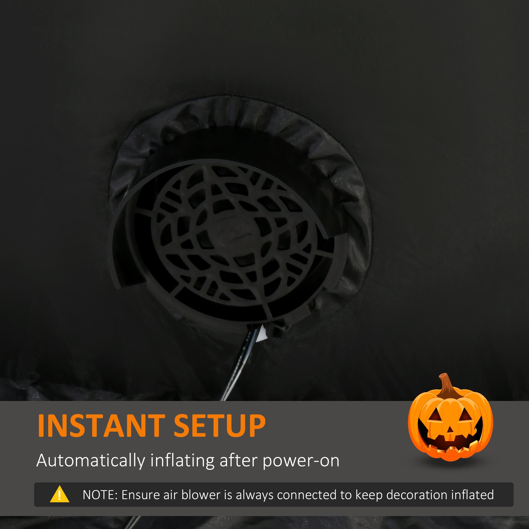 Kozy 9FT Inflatable Halloween Pumpkin Ghost with Build in LED,  Outdoor Lighted Blow Up Inflatables for Party Indoor, Garden, Lawn