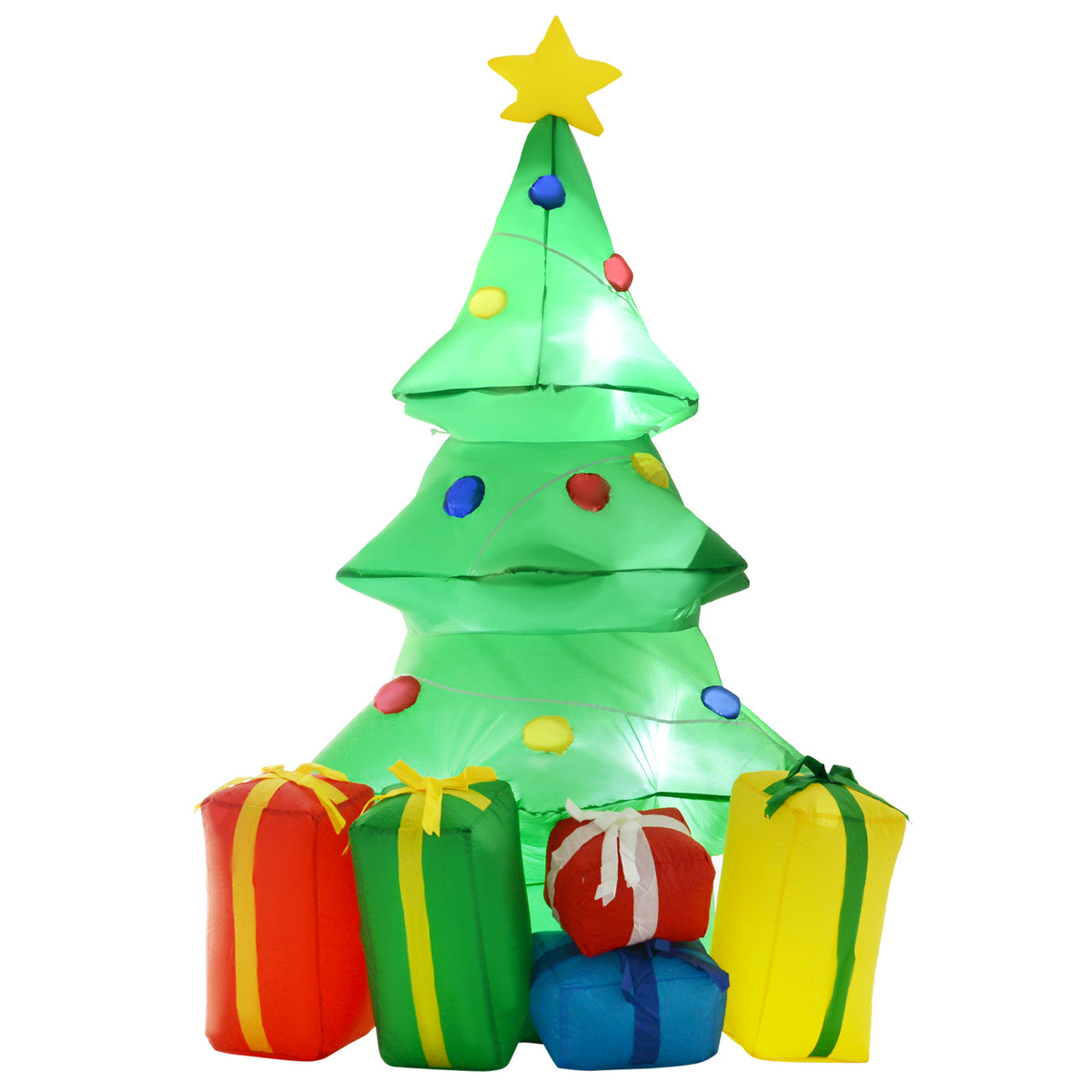 Kozy 5ft Inflatable Christmas Tree Xmas Air Blown Holiday Decoration LED Lawn Yard Outdoor Ornaments