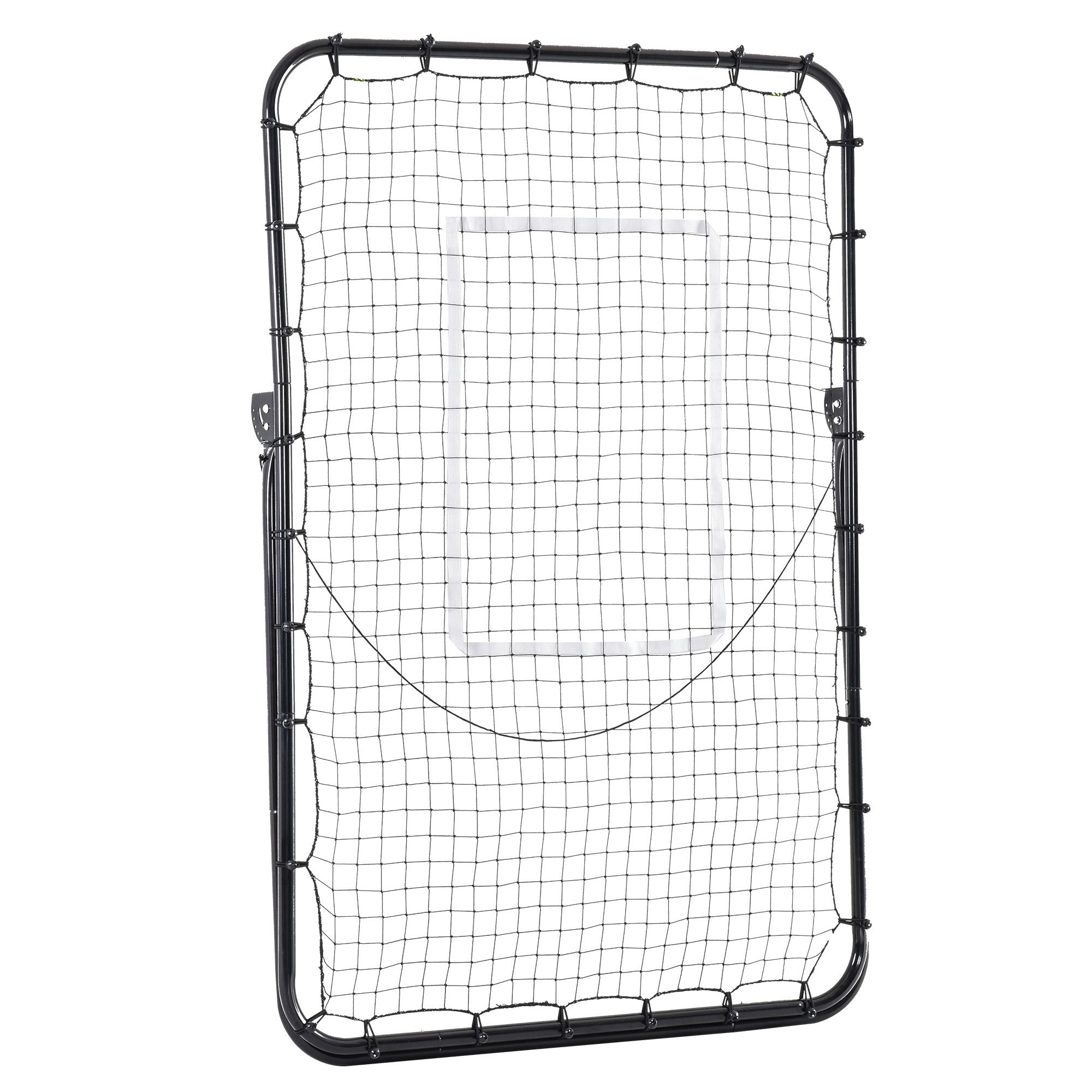 Kozy Foldable Football Rebounder Net, with Adjustable Angles - Black