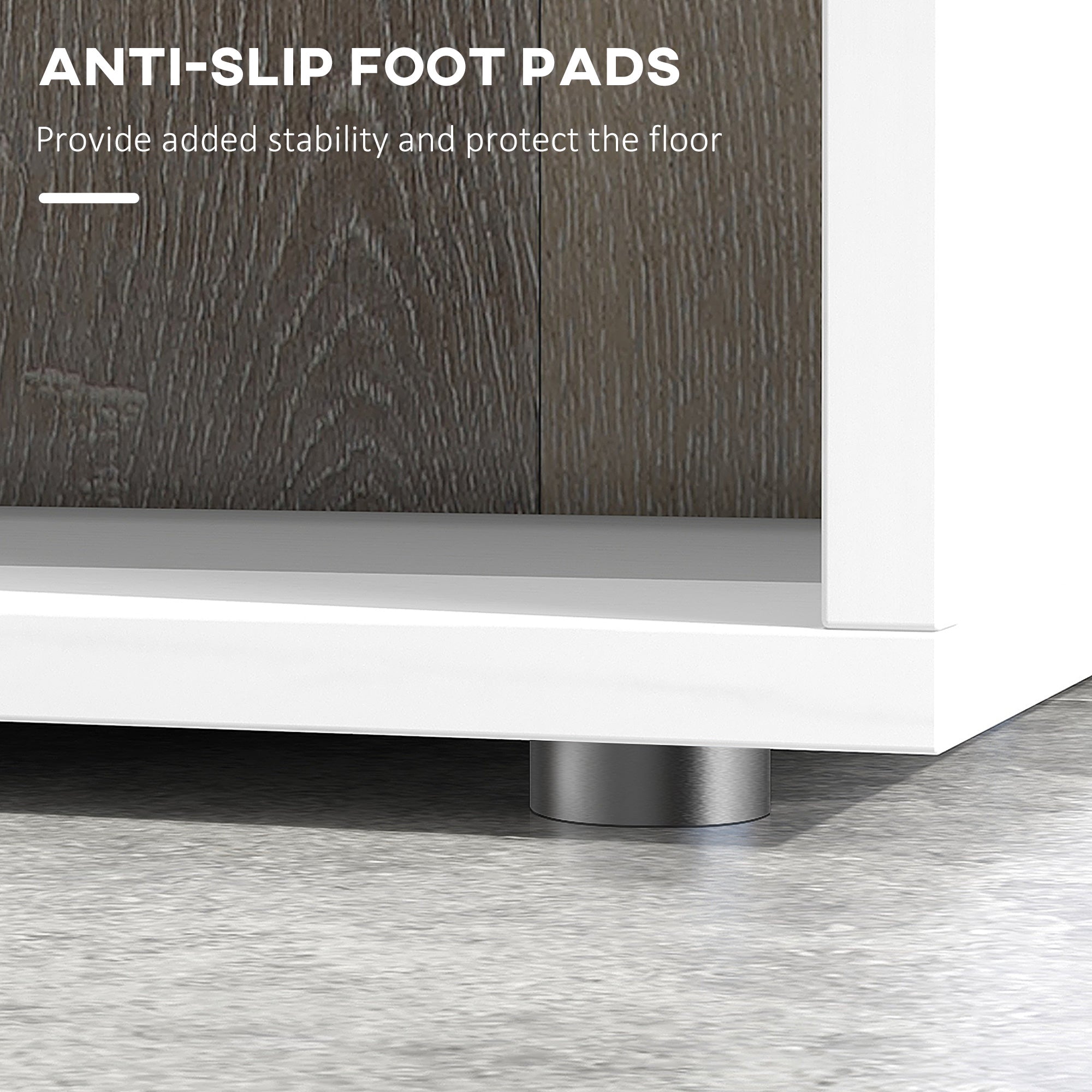 Kozy S Shape Bookcase, 5 Tiers Bookshelf, Modern Freestanding Storage Shelf for Home Office, Study, Living Room, 80 x 30 x 145cm, White