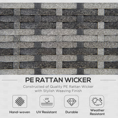 Kozy 6PC Rattan Corner Sofa Set Wicker 4 Seater Garden Storage Coffee Table Conversation Ottoman Outdoor Weave Furniture w/ Cushion Grey