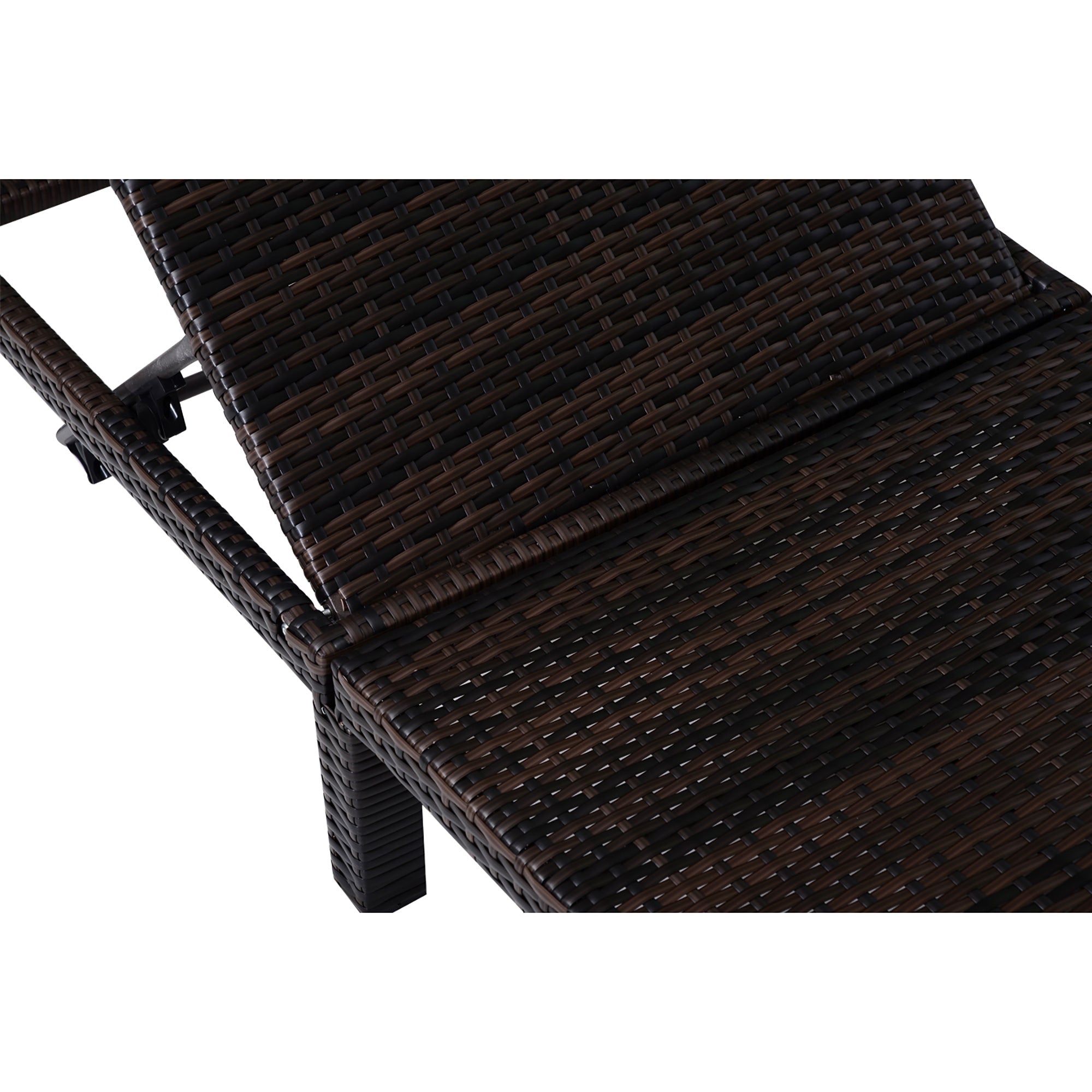 Kozy Rattan Sun Lounger, 5-Level Adjustable Garden Lounger Recliner with Cushion and Headrest, Outdoor Reclining Sunbed, Steel Frame Garden Chair for Patio, Beach, Terrace, Cream White