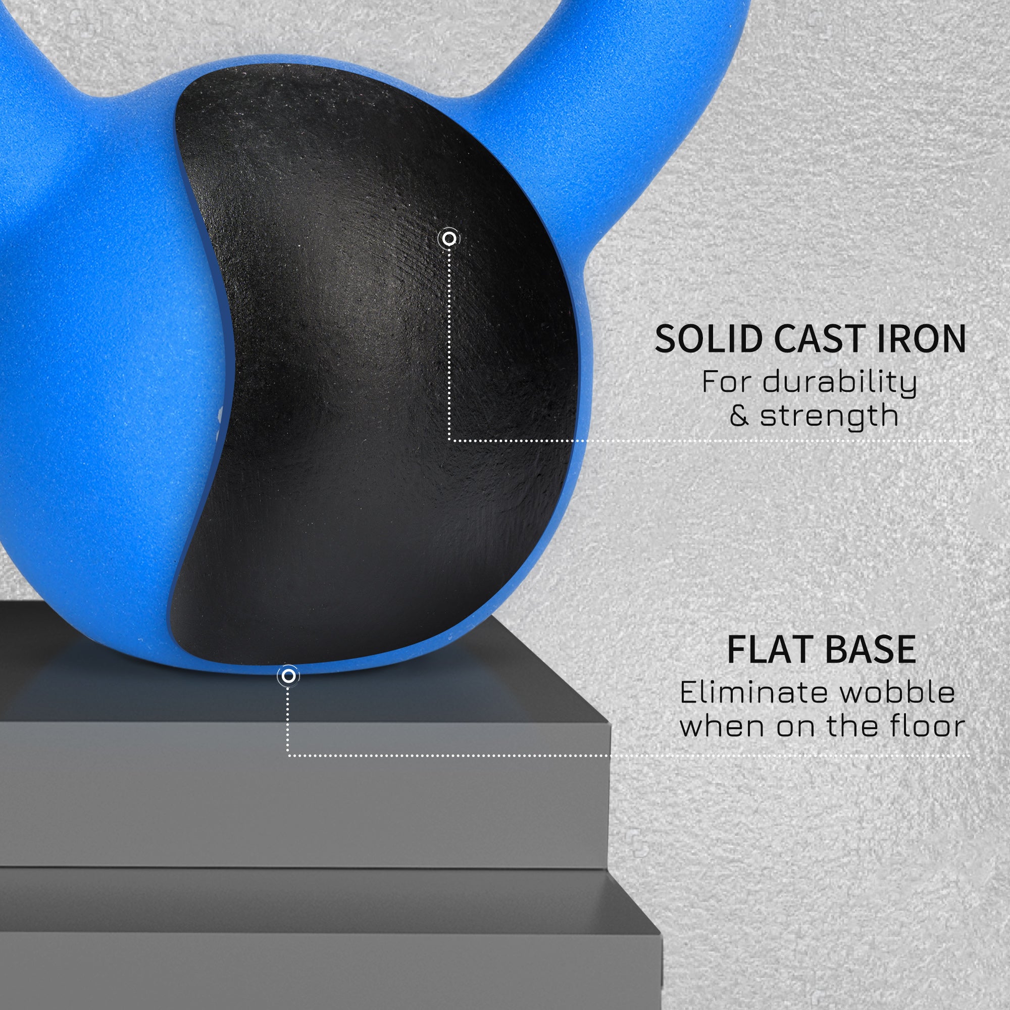 Kozy Soft Kettlebell, 8kg Kettle Bell with Non-Slip Handle for Home Gym Weight Lifting and Strength Training, Blue