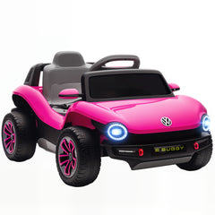 AIYAPLAY Volkswagen Licensed Kids Electric Car with Remote Control for Ages 3-6 Years, Pink