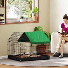 Kozy Rabbit Cage Guinea Pig Playpen Small Animal House for Kitties Puppies, w/ Water Proof Oxford Roof Floor 90 x 75 x 75 cm